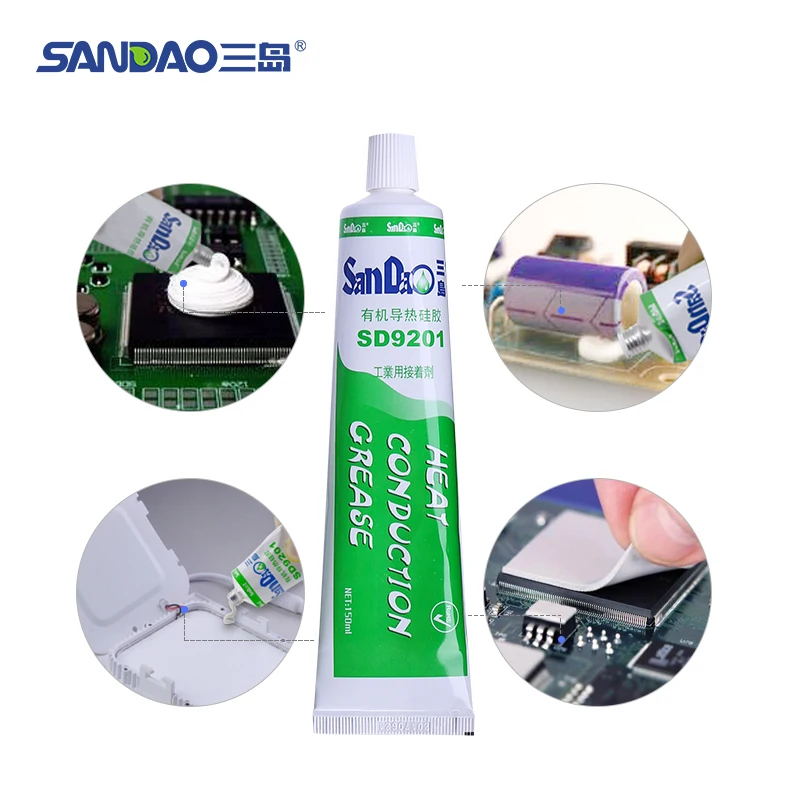 Manufacturer Direct Sales Gel Fixed Silicone Adhesives for CPU LED Thermal Silicone Silicone Sealant