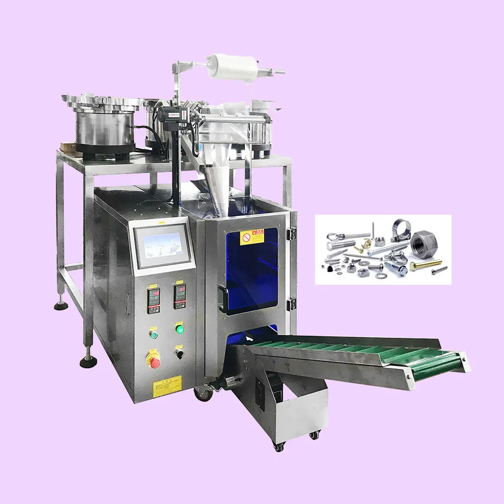 Automatic screw bolt accessory packing machine with counting systems for hardware fastener/caps/allen keys