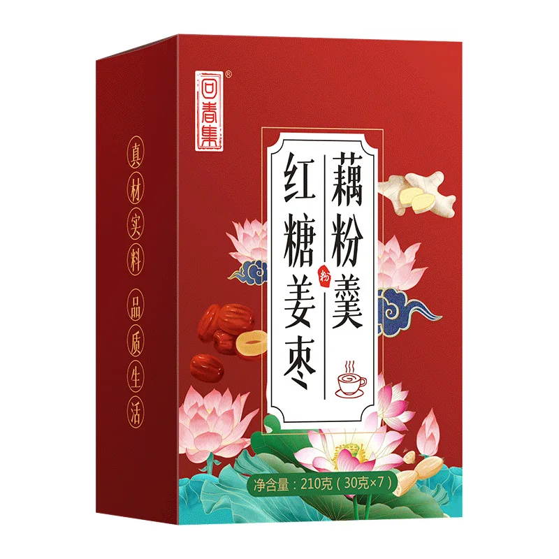Коричневый сахар имбирь Jujube корень лотоса порошок мгновенный суп 210 г индивидуальная упаковка 30 г/пакет *