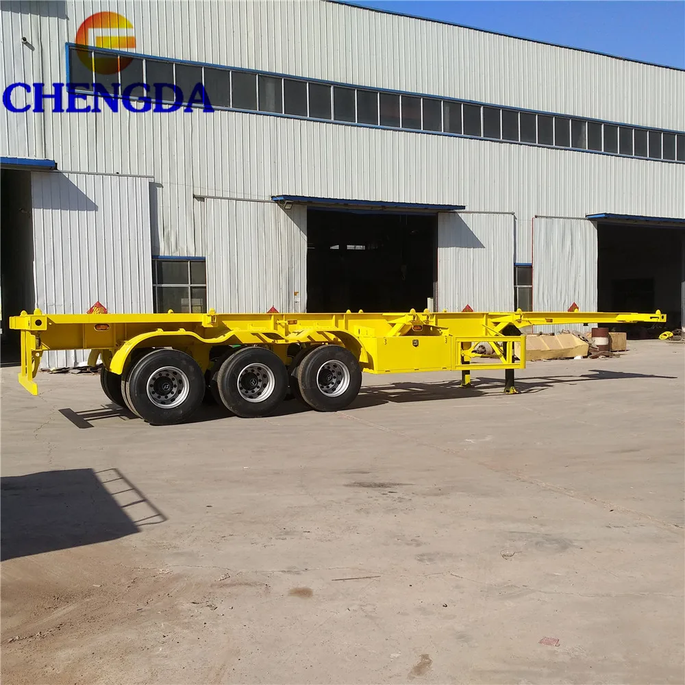 3 axles container chassis trailer skeleton semi for sale