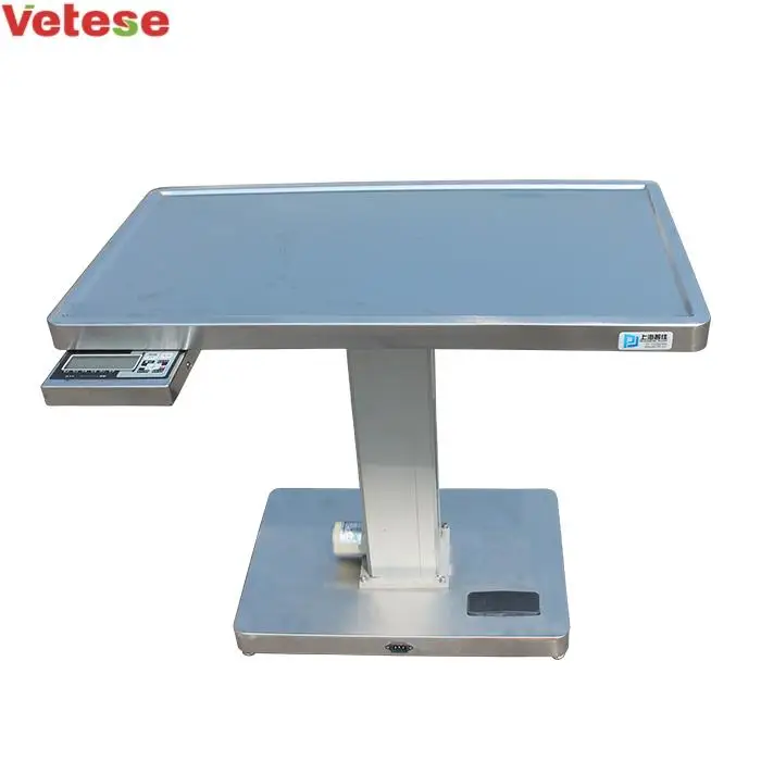 veterinary pet cleaning examination table with built in scale