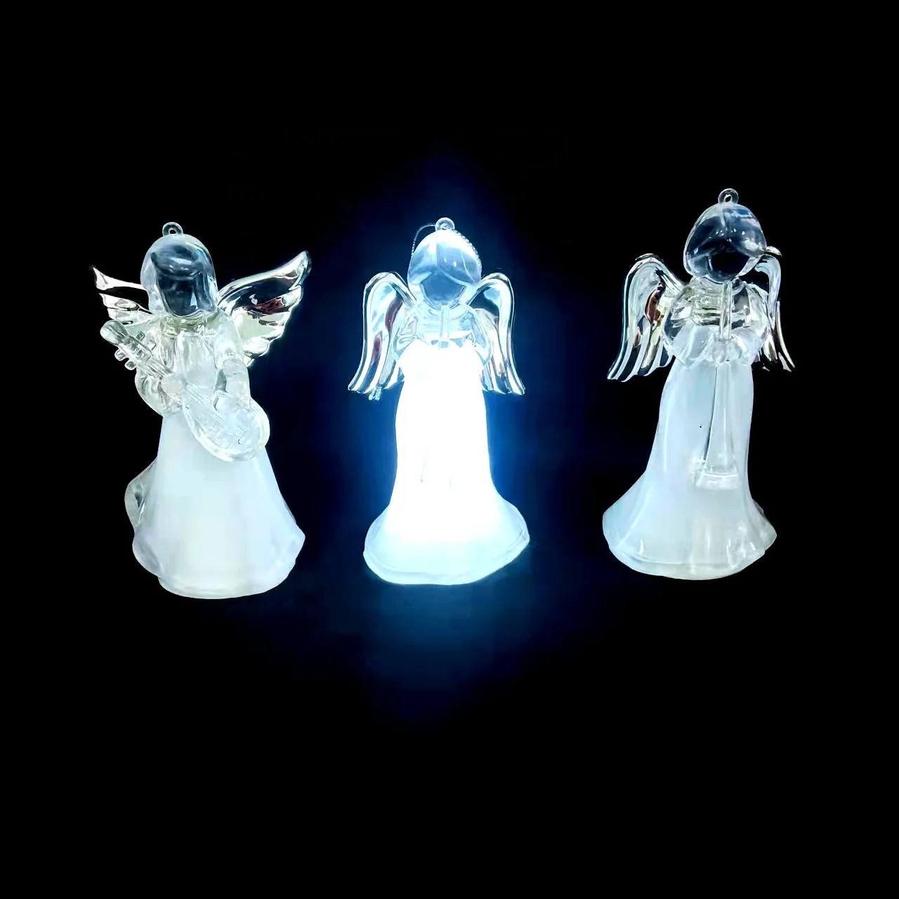 Factory price blown lovely little Acrylic  mini angel pendant Christmas decoration gifts and crafts