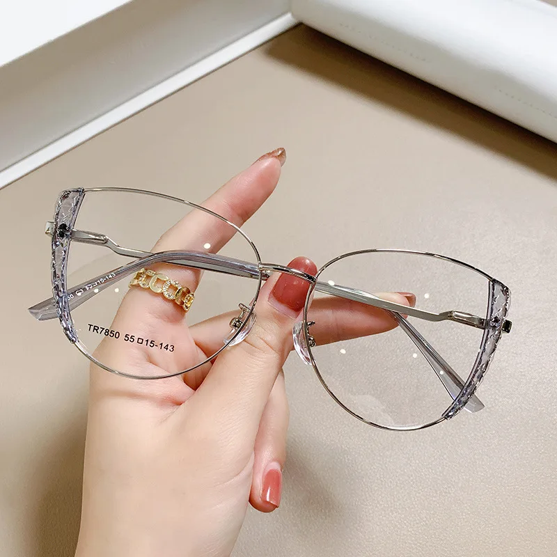 Glasses TR90 Textured Rim Craft Foot Wire Avant Garde Trend INS Aesthetic Optical Frame Glasses 2023