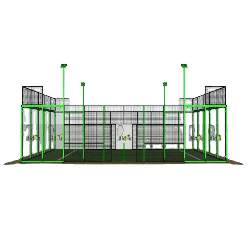 Factory Wholesale Steel Structure Mental Frame Full Set Panoramic Padel Tennis Court