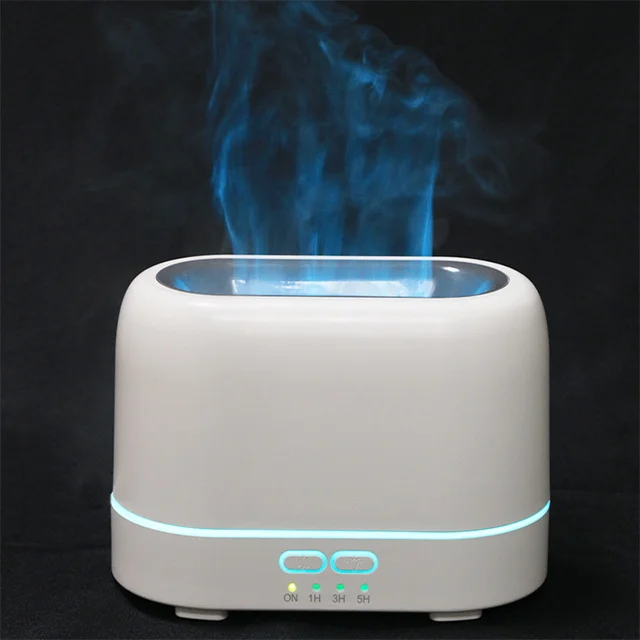 200ml plug in electronic fire blue flame cold air aroma diffuser scent essential oil humidifier home office diffuser flame