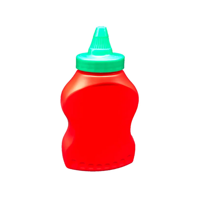 200ml Flip Top Lid Squeeze Bottle Plastic Sauce Honey Ketchup Bottle with Spout Nozzle
