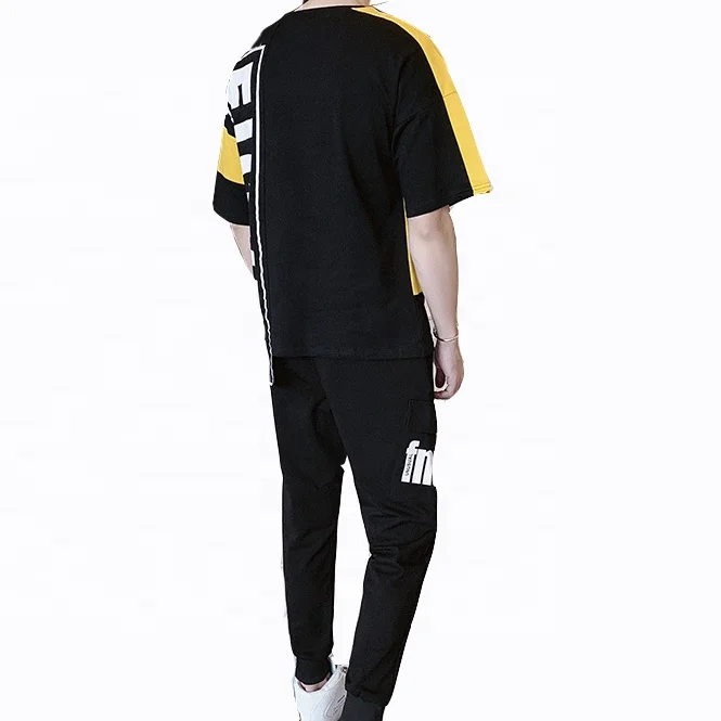 high quality retro street   style male rock personality exaggerated street beat short sleeve T-shirt