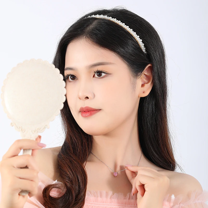 Cartoon Style 925 Sterling Silver 18K Gold Plated Women Pink Zircon Diamond Love Heart Shape Pendant Necklace