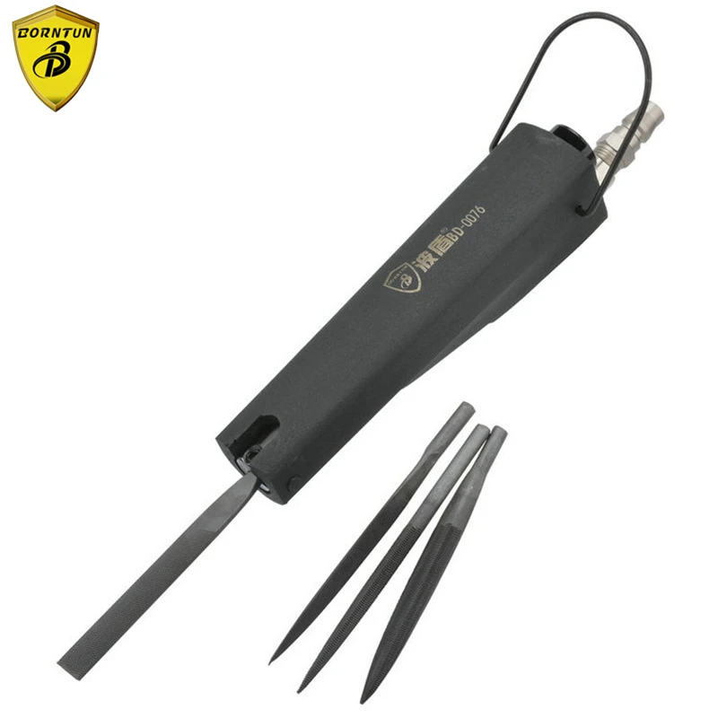 Borntun Replaceable Pneumatic Air Metalworking Files Air Metalworking File Tools Polishing Grinding Metal Surface Weld Soldering