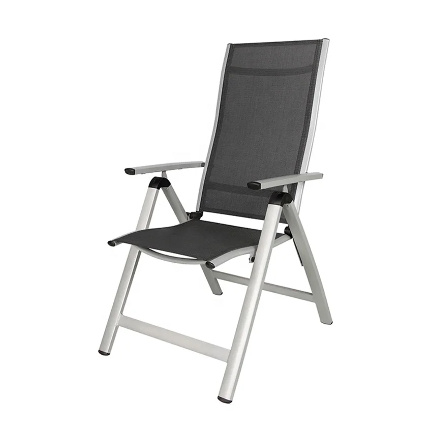 OUTDOOR GARDEN BISTRO ALUMINUM 6 POSITION ADJUSTABLE TESLIN FOLDING CHAIR