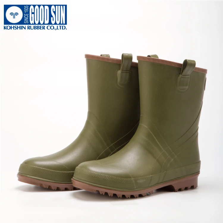 Fashionable Middle Length Waterproof Work Rain Safety Boot Sale
