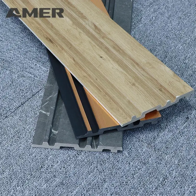 Rongke factory OEM decorative plastic outdoor interior fluted slat ps wall decor panels boards sheets