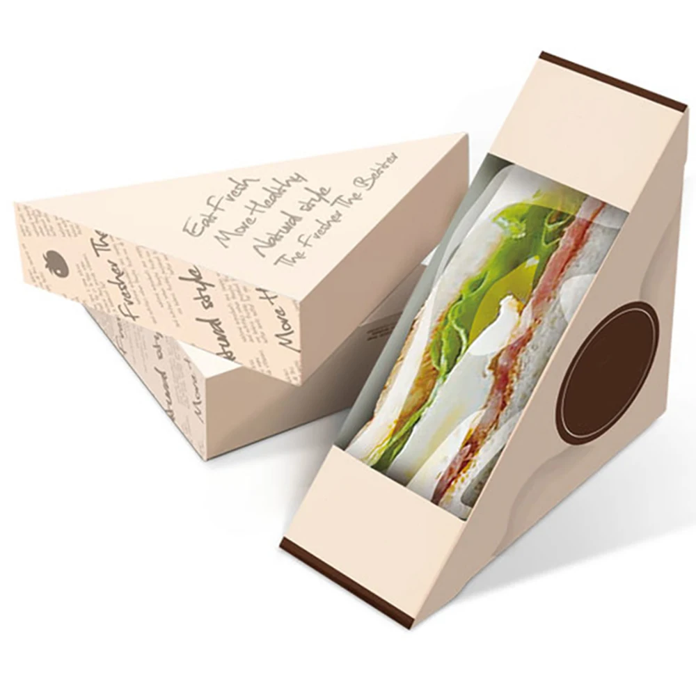 Wholesale Food Container Box for Bread Sandwich Egg Drop Box Sandwich Box