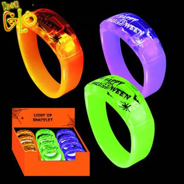 Custom logo print led watch bracelet led control wristwand flashing bracelet for ktv dance and party