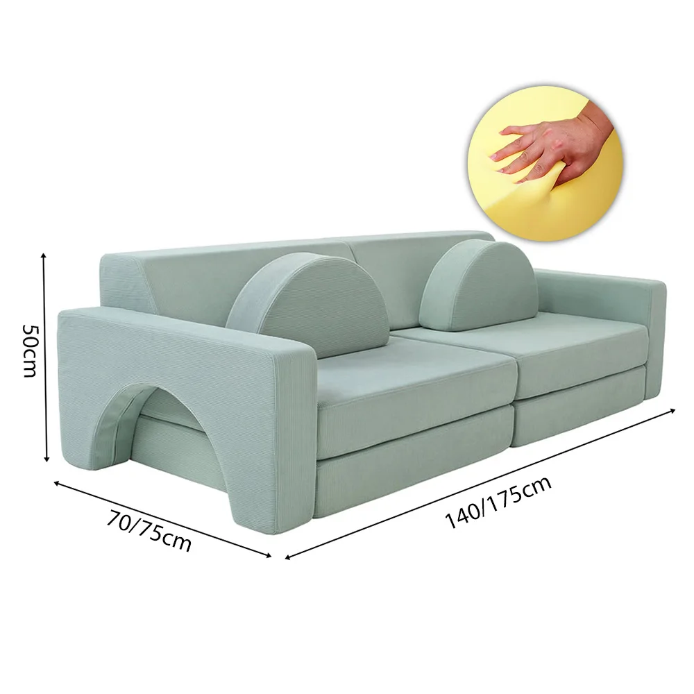 High Density Foam Nugget Couch 10 Sets Colorful Removable Children Sofa Cushion For Crawling And Playing