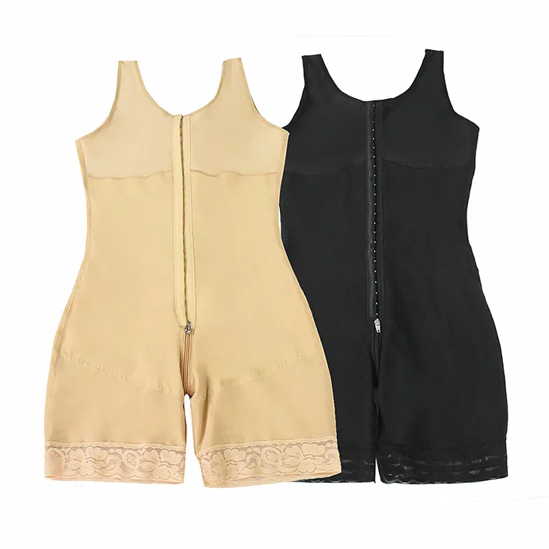 High Quality Ladies Figure Waist Trainer Shaper Full Body Shaper with Tummy Control Zipper Crotch Shapewear for Women