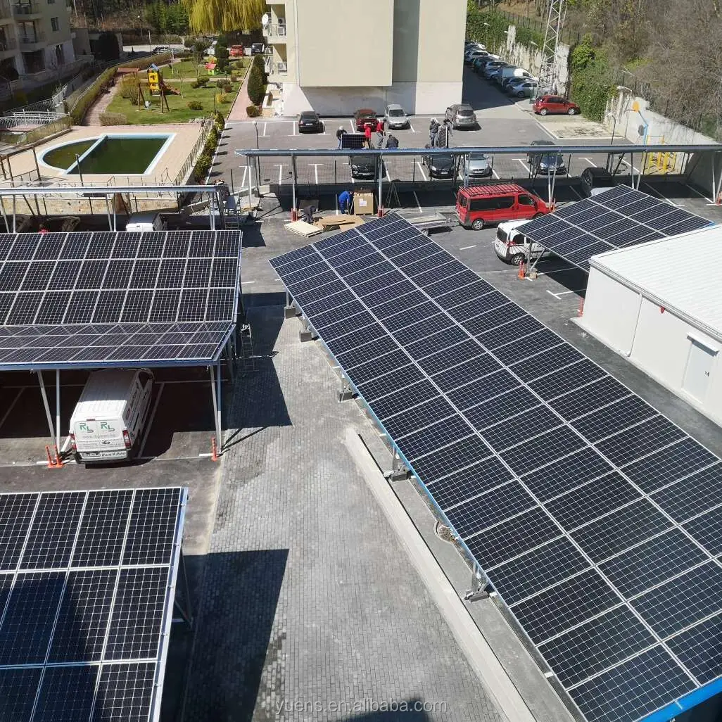 Home Used Solar Panel Mounting System Car Parking Structure Solar Carport