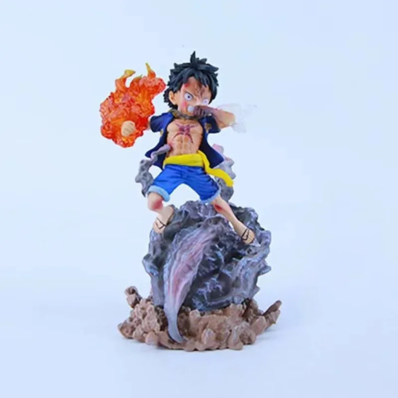 12cm anime one pieces Gear 2 Monkey D Luffy action figure PVC Collection Decorative Model Doll Toy Kids Birthday Gift