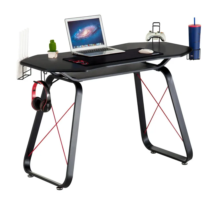 black laptop desk / study table metal base computer desk study table study desks for sale