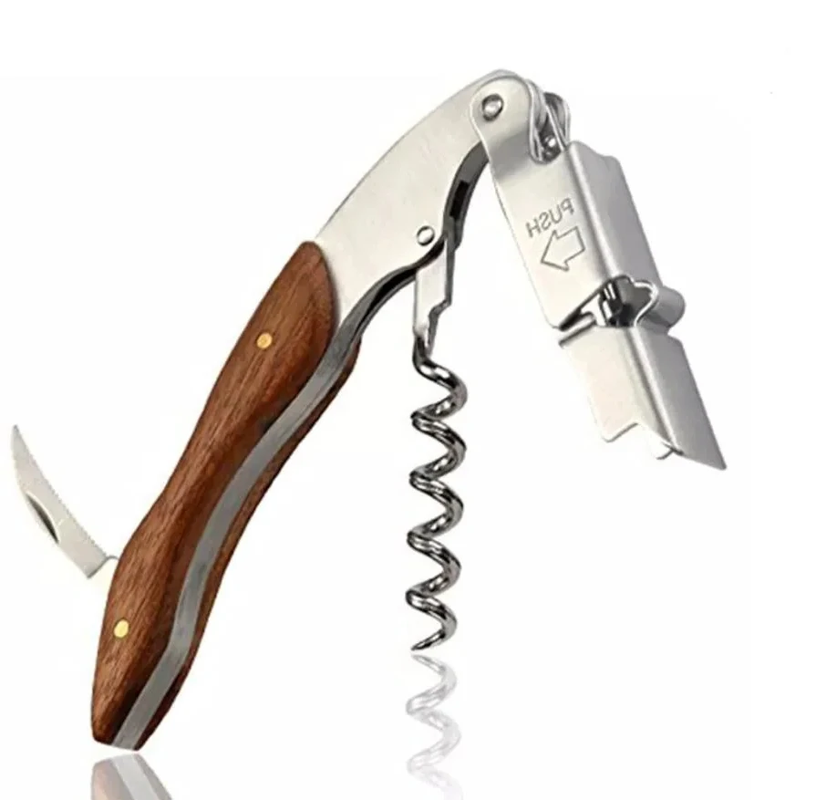 Wholesale Waiters Corkscrew Premium Rose wood Opener Corkscrew with Custom Logo