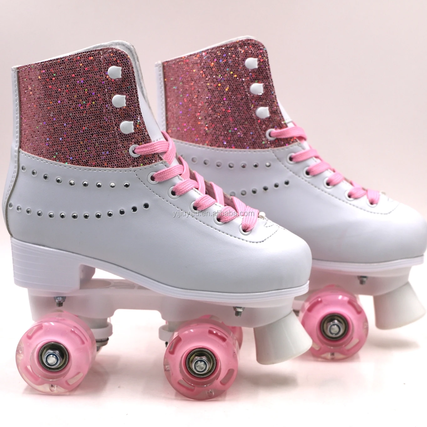 Wholesale price kids girls adult 4 wheels quad skates shoes patins Flashing Roller