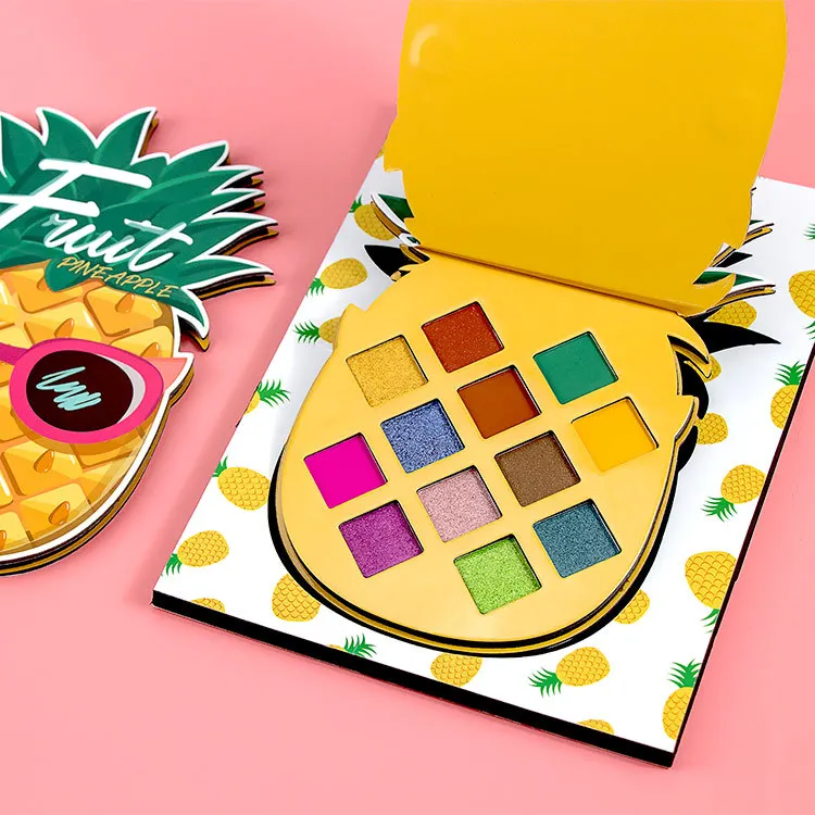 12 Colors Private Label Long Lasting High Pigment Vegan Cruelty Free Pineapple Eye Shadow Palette Custom Logo