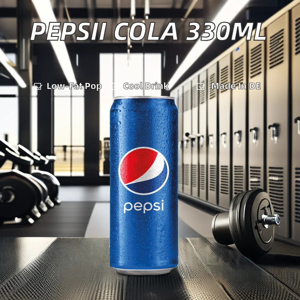 Pepsii Cola Soda Pop 330ml Bottle Low-Fat Sugar-Free Carbonated Fruit Flavored Soft Drink