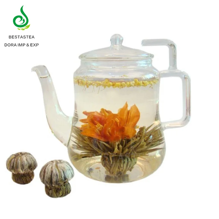Chinese Handmade blooming tea balls Marigold flowering tea chinese green tea brands