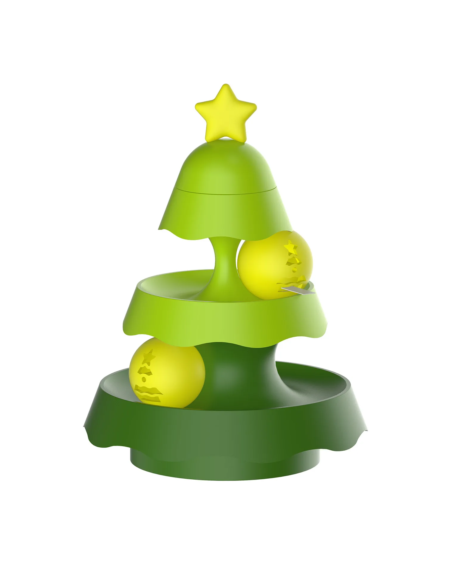 New Christmas Tree Shaped Cat Track Toy Turntable Pet Playful Cat Luminous Toy With Cat Mint