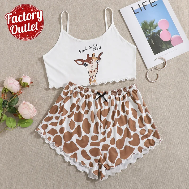 SHANEE Wholesale Custom Logo Cami Top And Shorts Sleep Wear Pijama Lace Summer Women Satin Pajamas Set