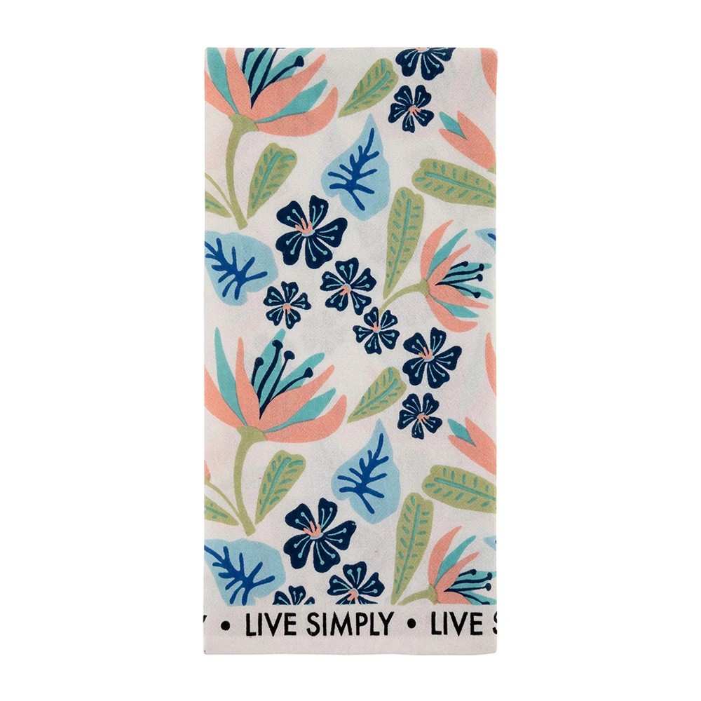 Kitchen Tea Towels Set Colorful Terry Towel Woven Jacquard Ornamented Cactus Tea Towel