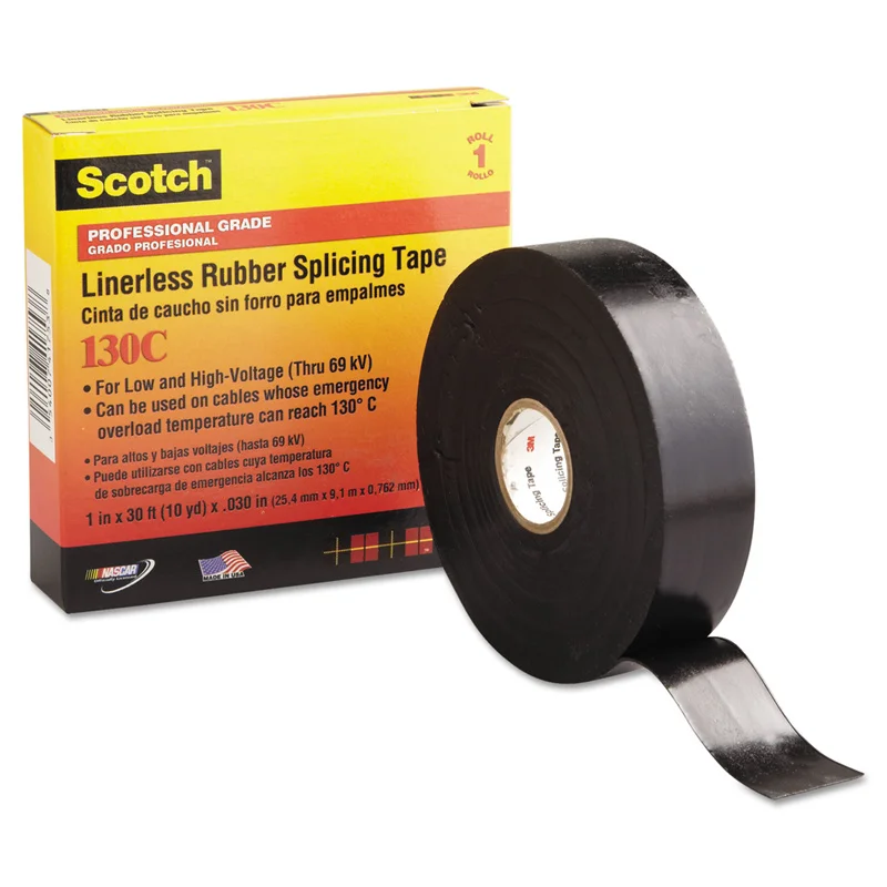 Excellent Thermal Dissipation Linerless Rubber Splicing Tape 130C for Terminating Wires and Cables