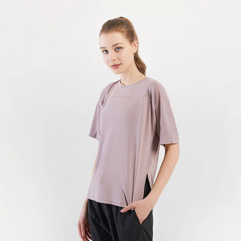 lulu Seamless Shirts for Women Short Sleeve Fitness Wear Lightweight Gym Athletic yoga Tops