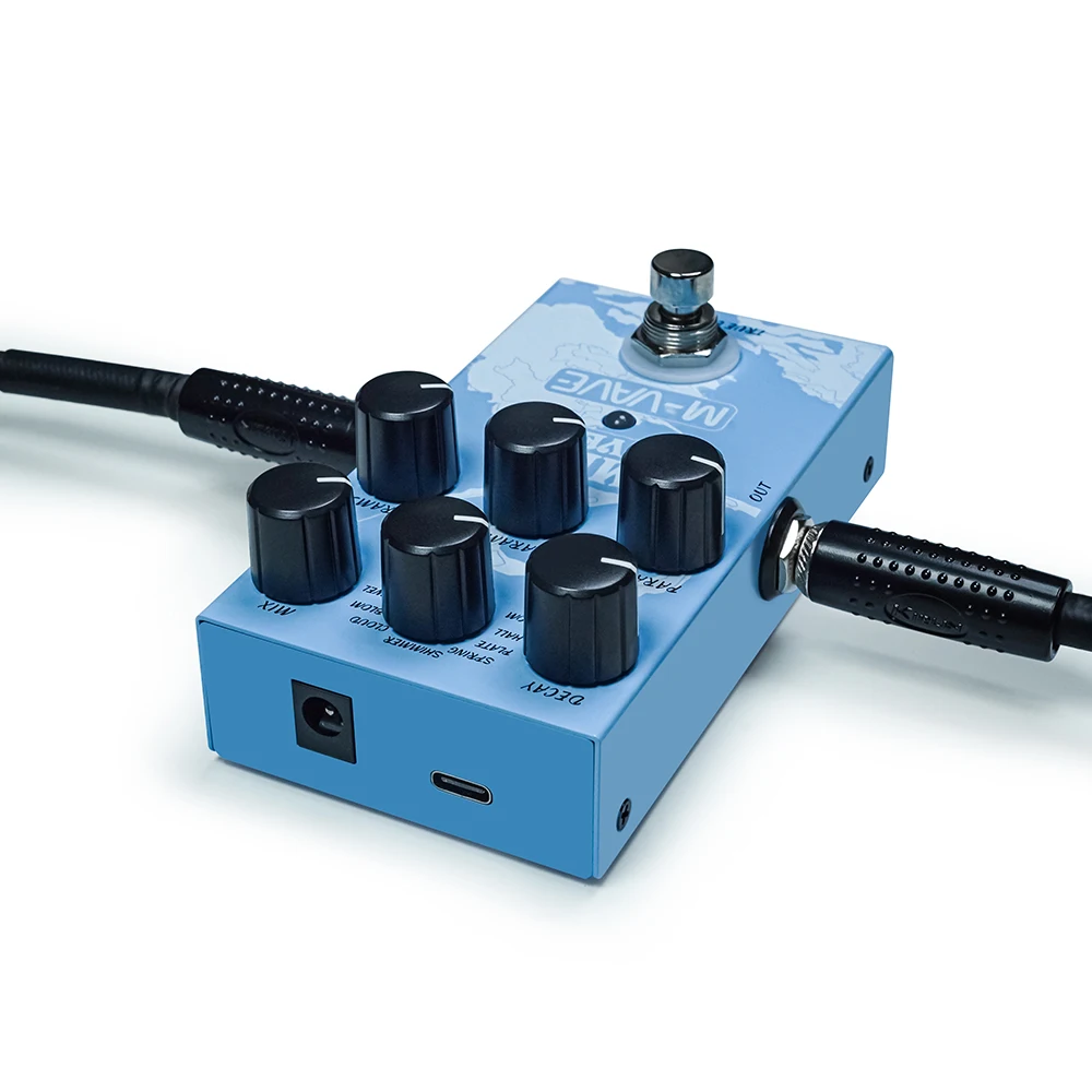 Reveb Effects Pedal 9 Reverberation Guitar Pedal Guitar Effect Pedal Pure Digital Processor True Bypass Metal Shell