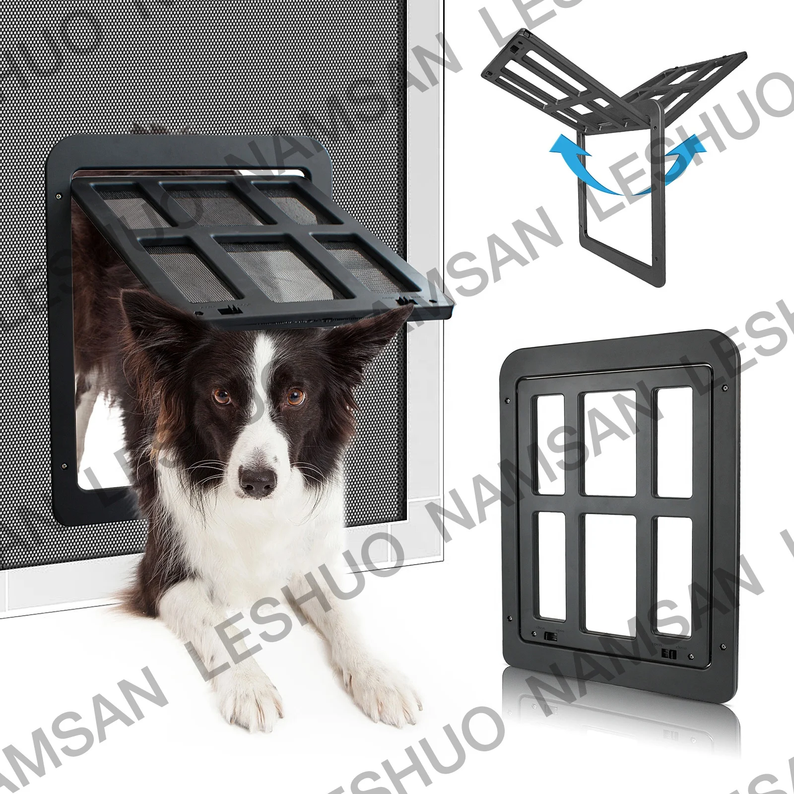 Wholesale Pet Door For Screen Door With Automatic Closure Lockable for Sliding Screen Dog Cat Door, Doggie