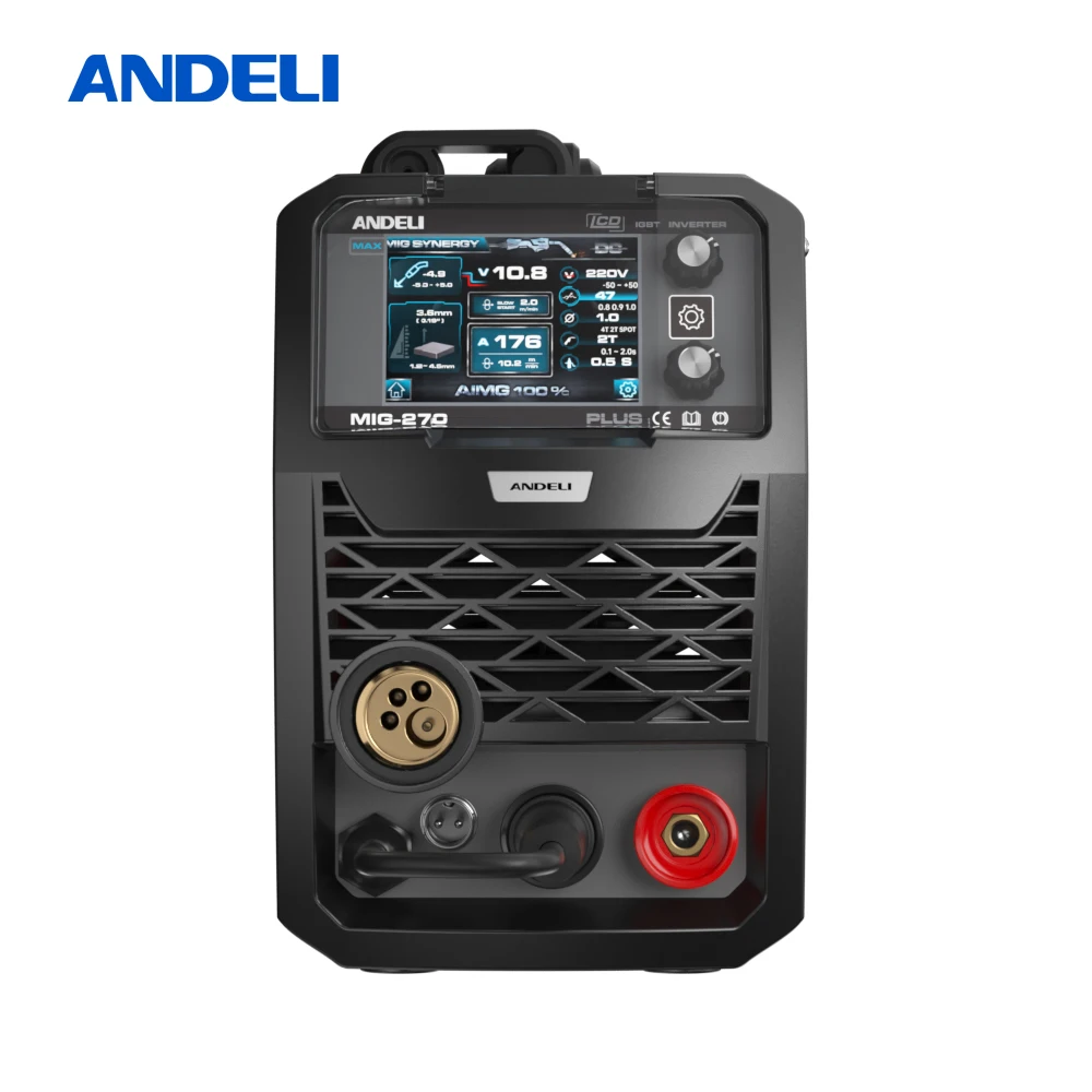 ANDELI Free Shipping  MIG-270 MIG ALUMINIUM MIG MMA LIFT TIG Welding Machine