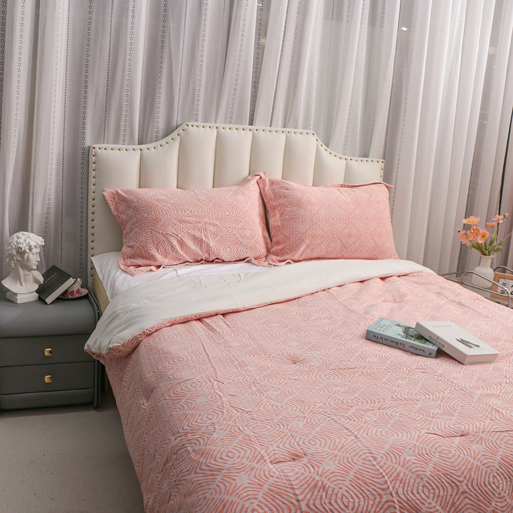 Органический Роскошный зеленый для детей супер король хлопок жаккард отель производитель постельное белье кровать одеяло