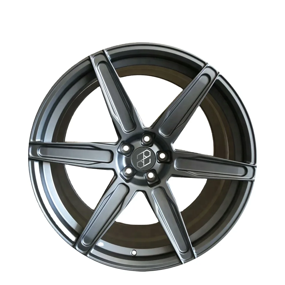 Pengzhen Custom Color Gunmetal Gray Forged Rims 6 Spoke 18 19 20 inch Hub Car Alloy Wheel for Ford mustang