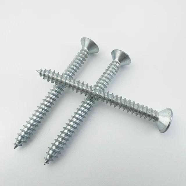 Din Made In China 25mm 35mm 55mm Stainless Steel Zinc C.S.K Head Wood Screw For Furniture Building