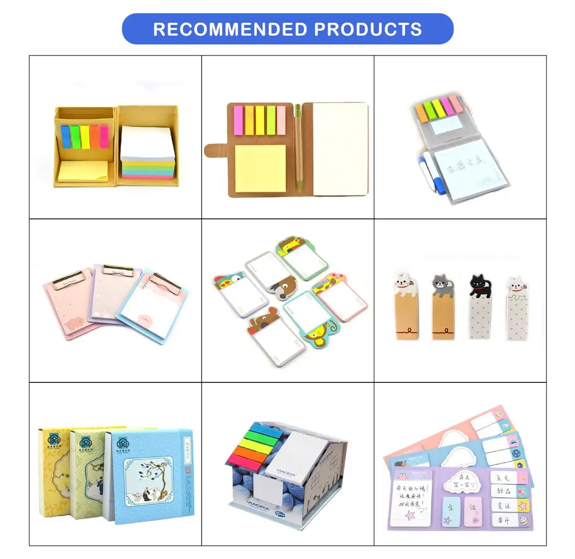 Custom LOW MOQ 2024 colorful PET sticky index markers transparent sticky notes strips for student office school supplies memo pads
