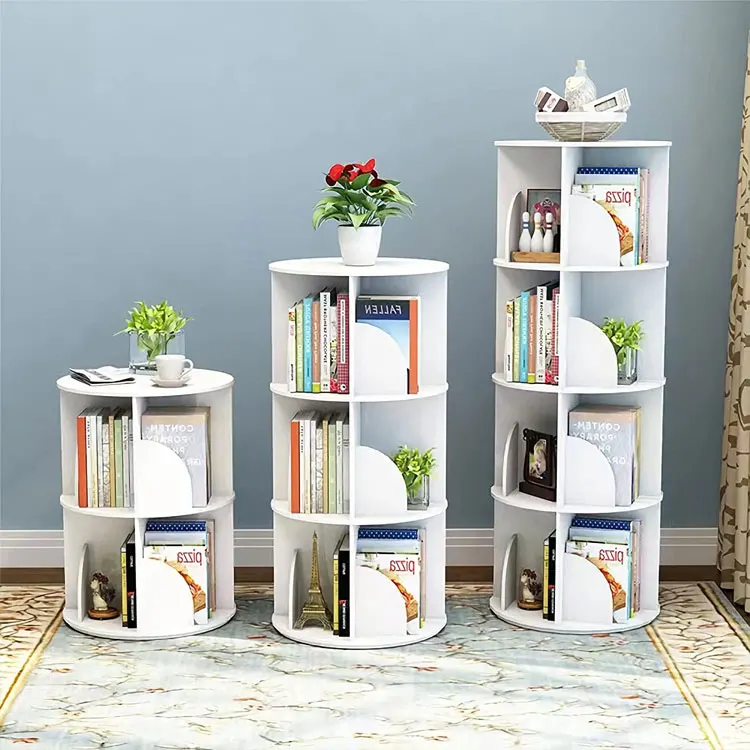 Rotatable 360 Rotating Bookshelf Kids Round Bookshelves Children Rotating Bookshelf