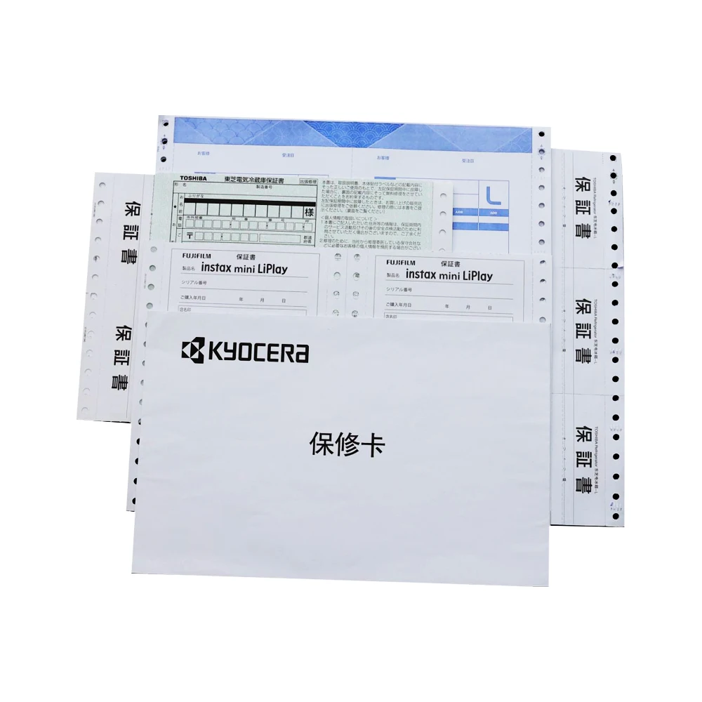 Custom continu form airway bill courier invoice receipt registration book ncr computer carbonless paper for dot matrix printer