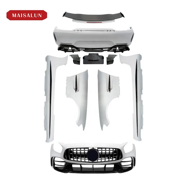 Wholesale Car Spare Parts Car Bumper Bumper Rear Spoiler Fiberglass Upgrade to GTR Style Caron Fiber Bodykit For BENZ AMG GT