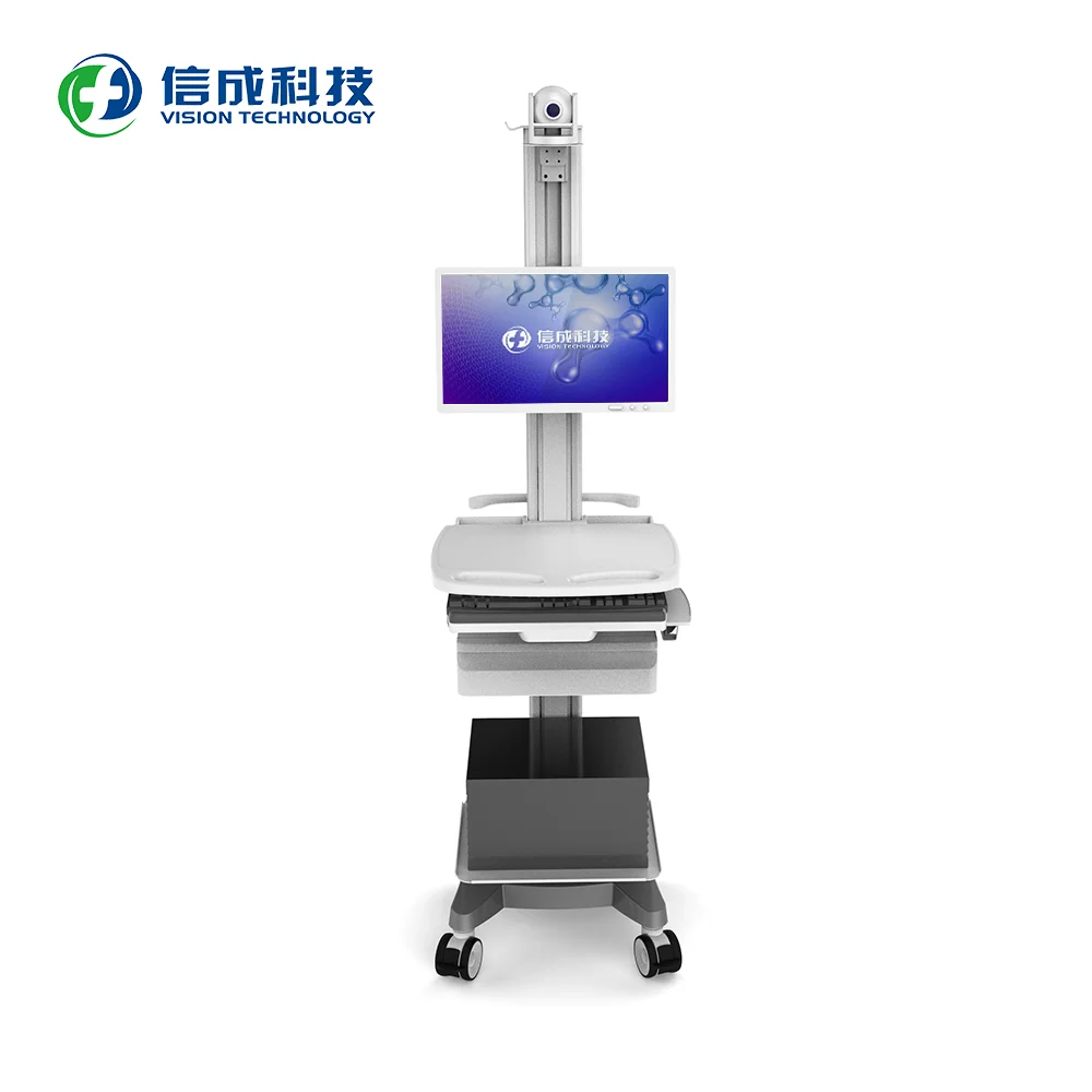 Big monitor trolley medical injection molding base camera hold Doctor Mobile Workstation  medical trolly