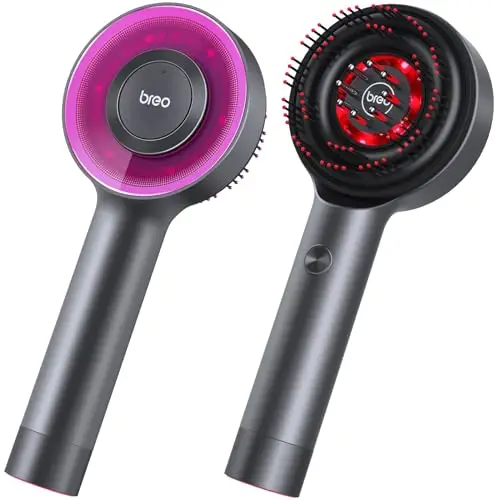 Массажная щетка для кожи головы Breo Scalp3, массажер для волос шиацу с IPX7, водонепроницаемый беспроводной и портативный, электрический для кожи головы