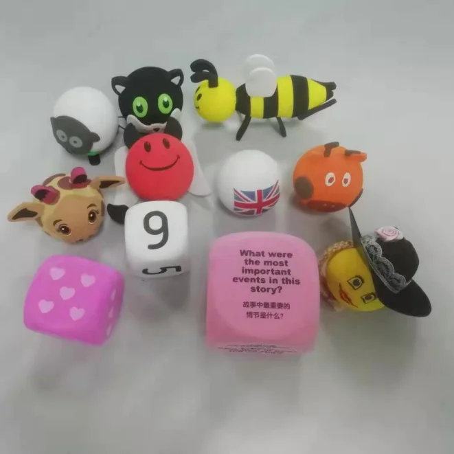 Wholesale eva pink heart dice for car topper signs