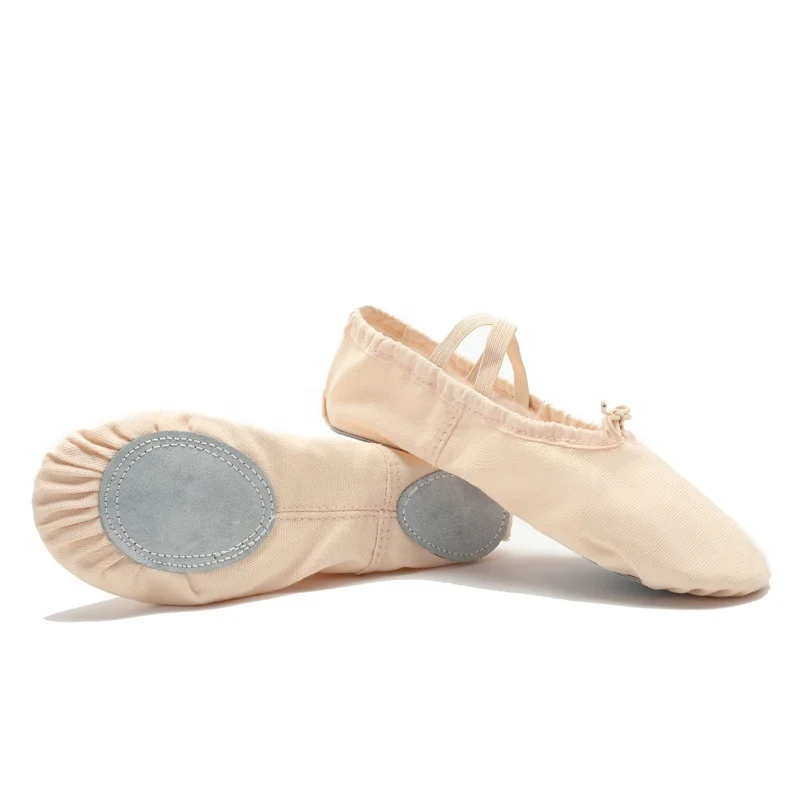 
Factory direct sales canvas soft girls ballet shoes 