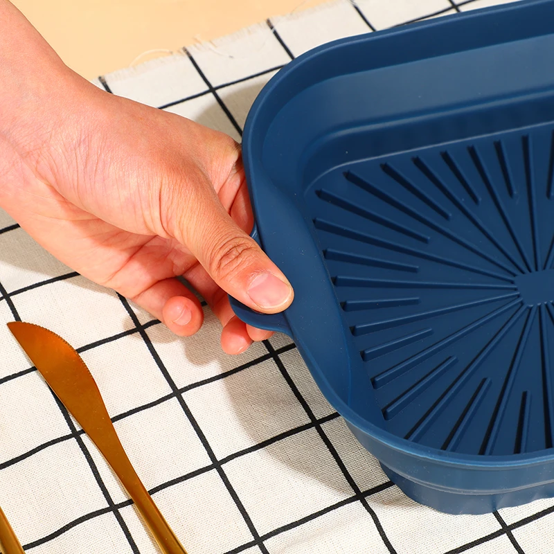 Air Fryer Silicone Pot Air Fryer Silicone Liners Oven Baking Tray Pizza Fried Chicken Reusable silicone air fryer Mat Food Safe