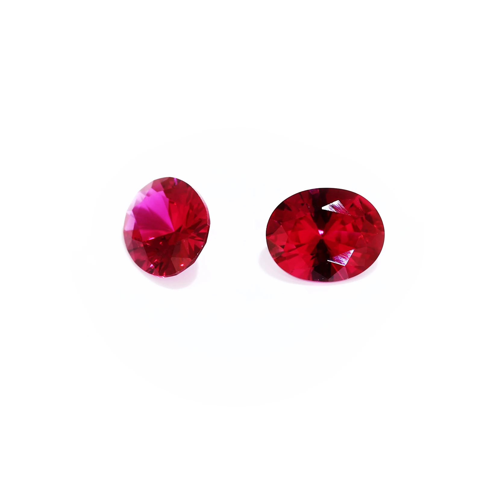 Megan wholesale gems Oval Cut Loose Corundum Red Synthetic Ruby AAAAA Stones For women fine trendy fashion gift Jewelry Making
