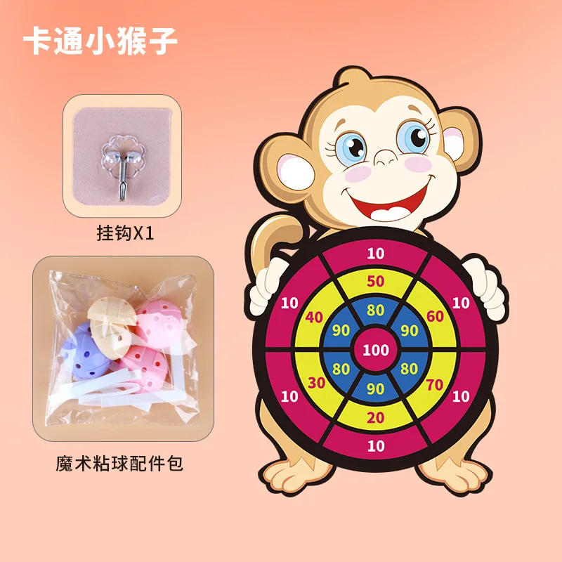 Cute animal Sticky ball Target throw dartboard Shooting Game Creative outdoor sports indoor sucker birthday Christmas gifts